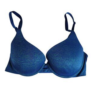 Victoria's Secret Perfect Shape Bra Blue Green 34D Adjustable Padded Underwire